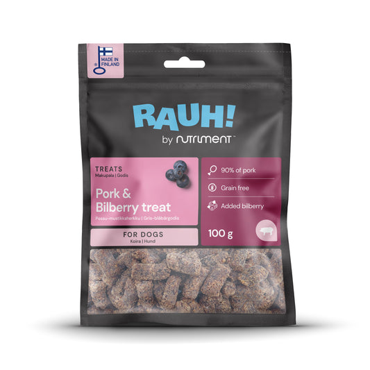 RAUH! - Griskött och blåbär (100g)