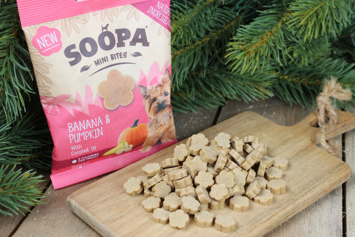 Soopa - Hundgodis | Banan och pumpa Mini (50g, 100bitar)