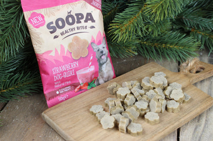 Soopa - Hundgodis | Strawberry Dog-Quiri, jordgubb och kokos (50g, 50 bitar)