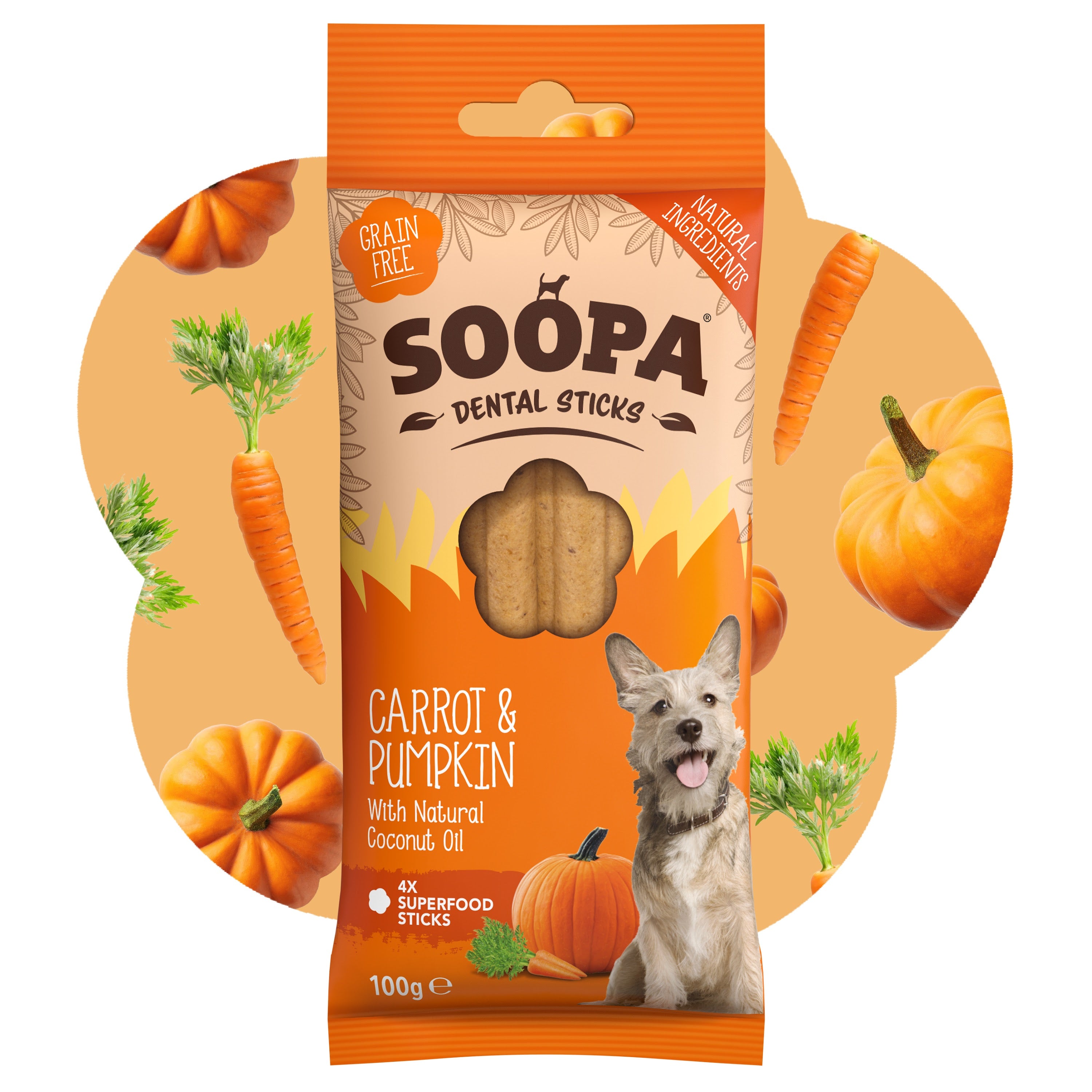 Soopa - Tuggpinnar | Morot & Pumpa (4-pack)