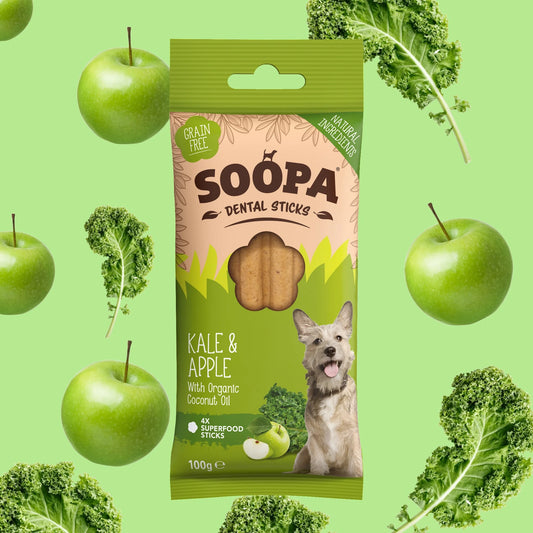 Soopa - Tuggpinnar | Grönkål & Äpple (4-pack)