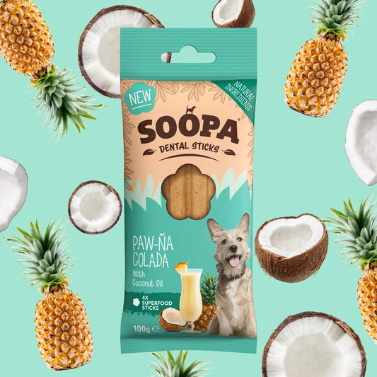 Soopa - Tuggpinnar | Paw-Na Colada - Kokos & Ananas (4-pack)