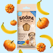 Soopa - Tuggpinnar PUPPY | Banan och Pumpa (4-pack)