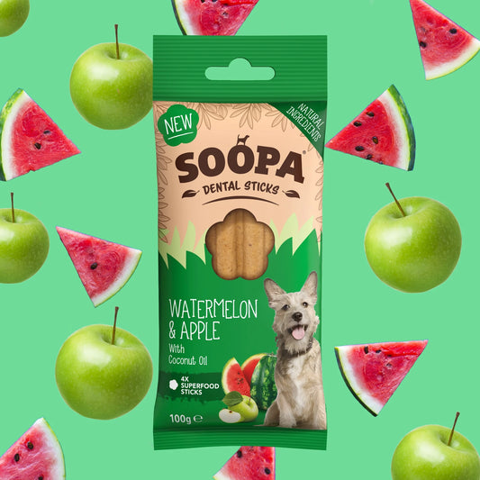Soopa - Tuggpinnar | Vattenmelon & Äpple (4-pack)