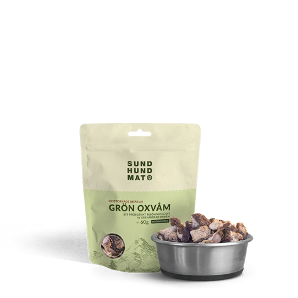 Sund Hundmat - Frystorkad grön oxvåm (60g)