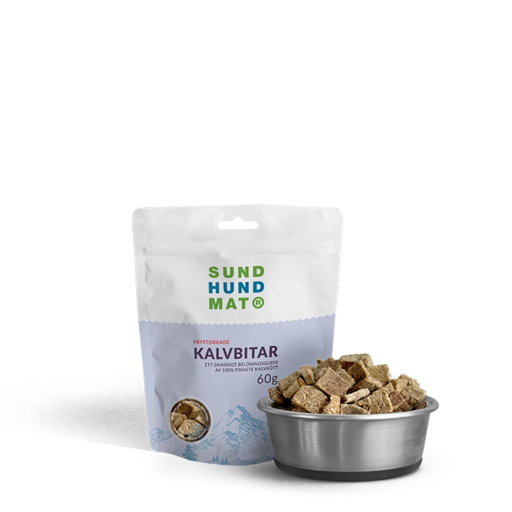 Sund Hundmat - Frystorkade kalvbitar (60g)