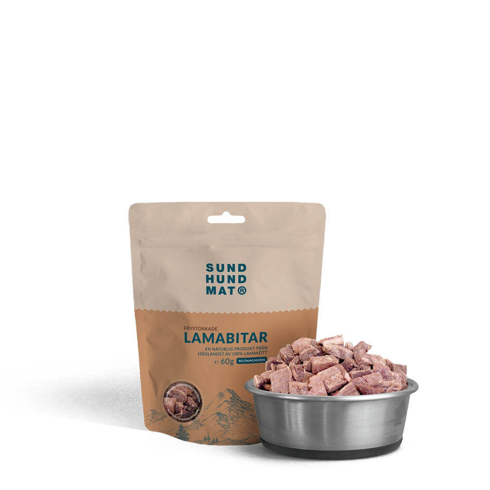 Sund Hundmat - Frystorkade lamabitar (60g)