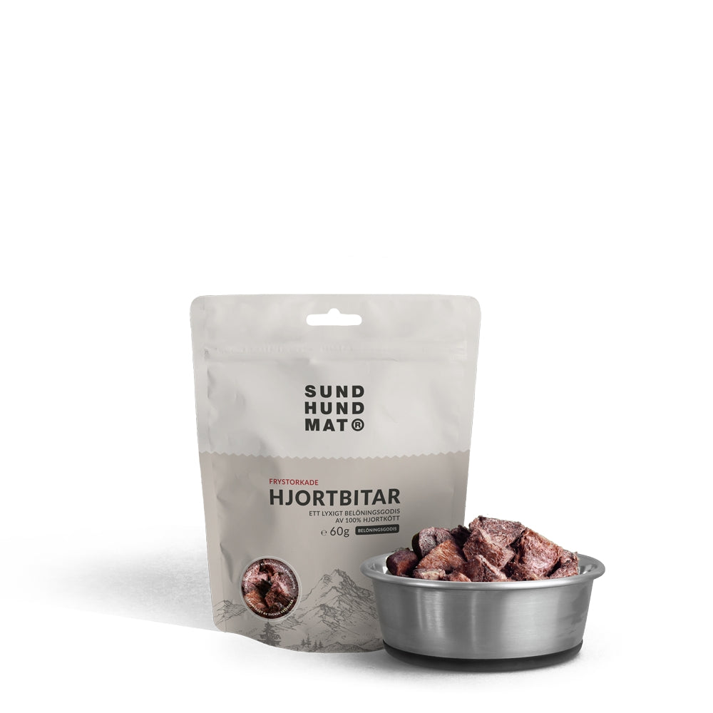 Sund Hundmat - Frystorkade hjortbitar (60g)