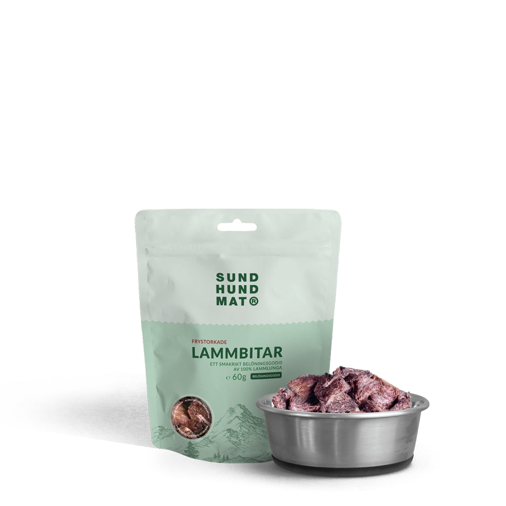 Sund Hundmat - Frystorkade lammbitar (60g)