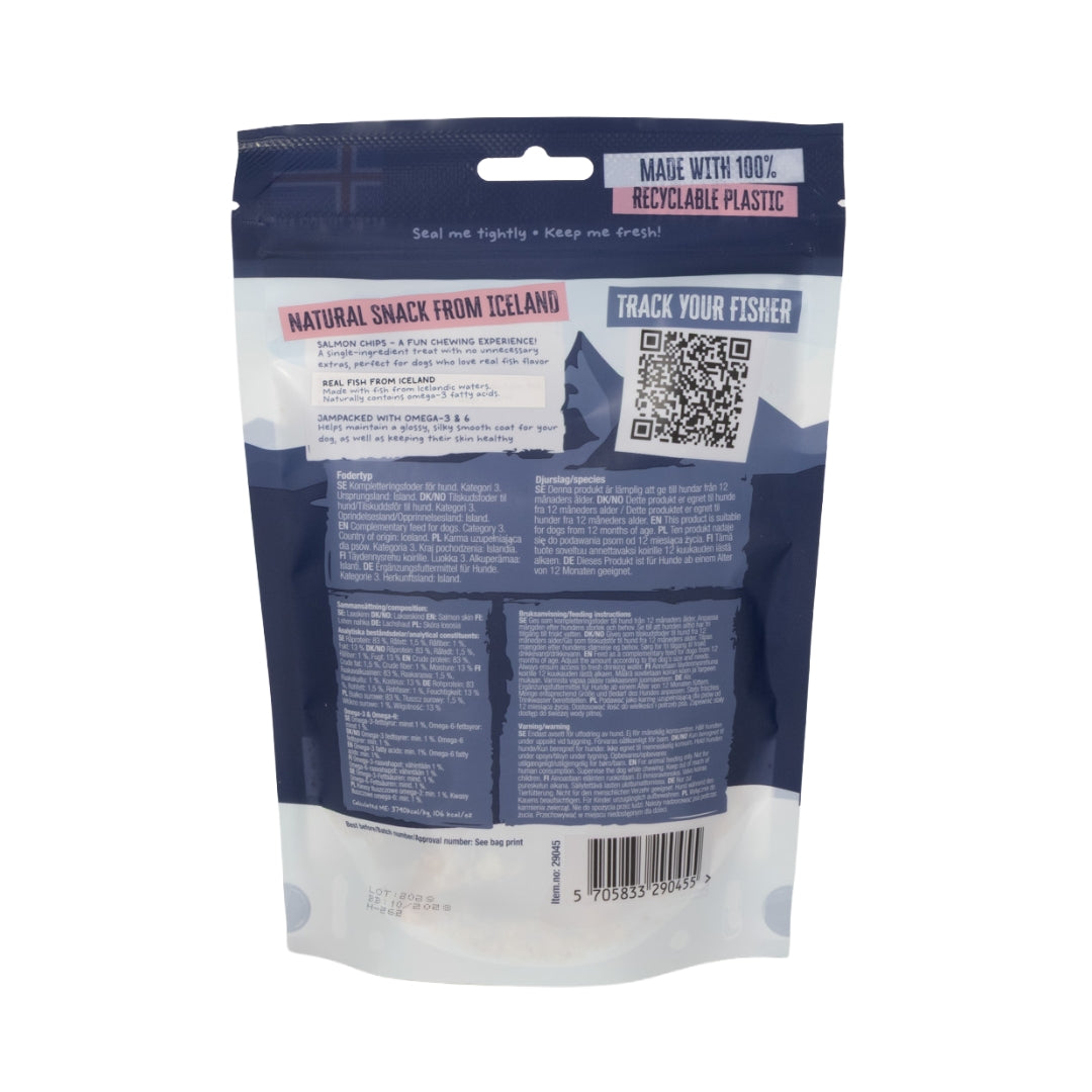 TreatEaters Iceland - Salmon Skin Chips Large Bites (70g)