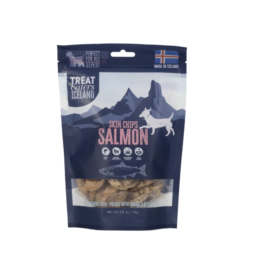 TreatEaters Iceland - Salmon Skin Chips Large Bites (70g)
