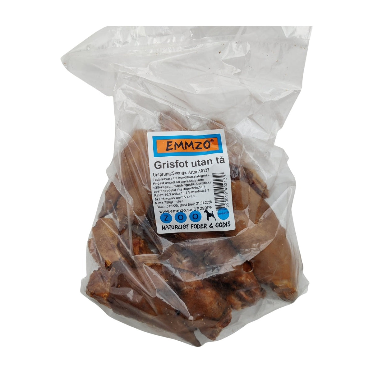 Emmzo - Svensk delad grisfot utan tå (10-pack)