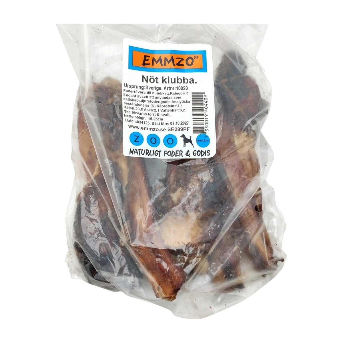 Emmzo - Svensk nötklubba (500g, 15-25cm)