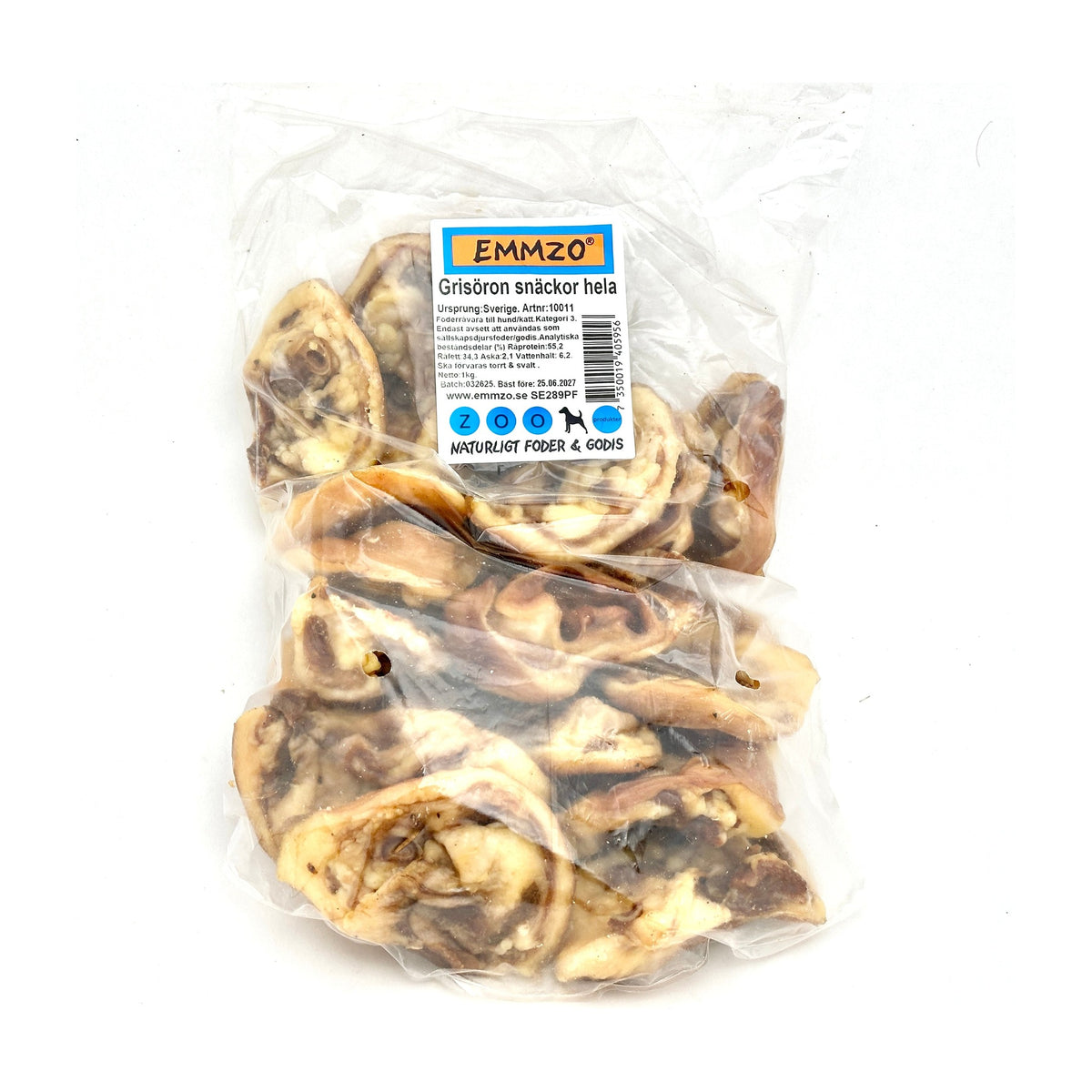 Emmzo - Svenska grisöronsnäckor hela (1kg)