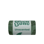Green Bone bajspåsar Unscented, rulle med 15 påsar