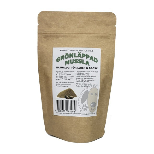 Hundapoteket - Grönäpplad Mussla (100g)