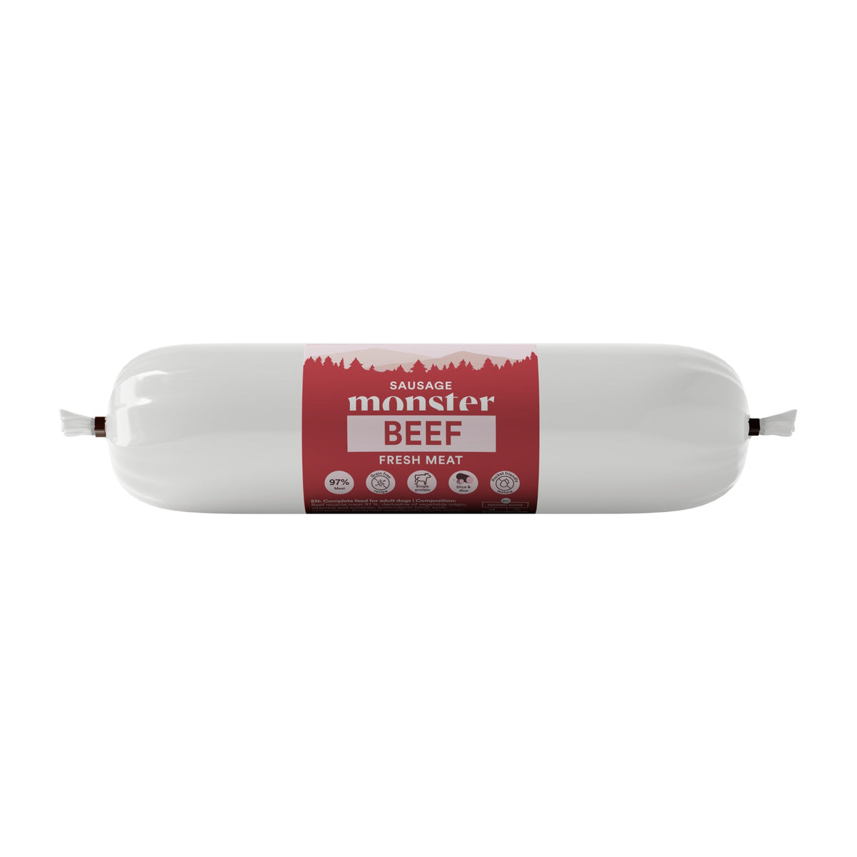Monster Dog Sausage Beef 200 g, godiskorv för hund