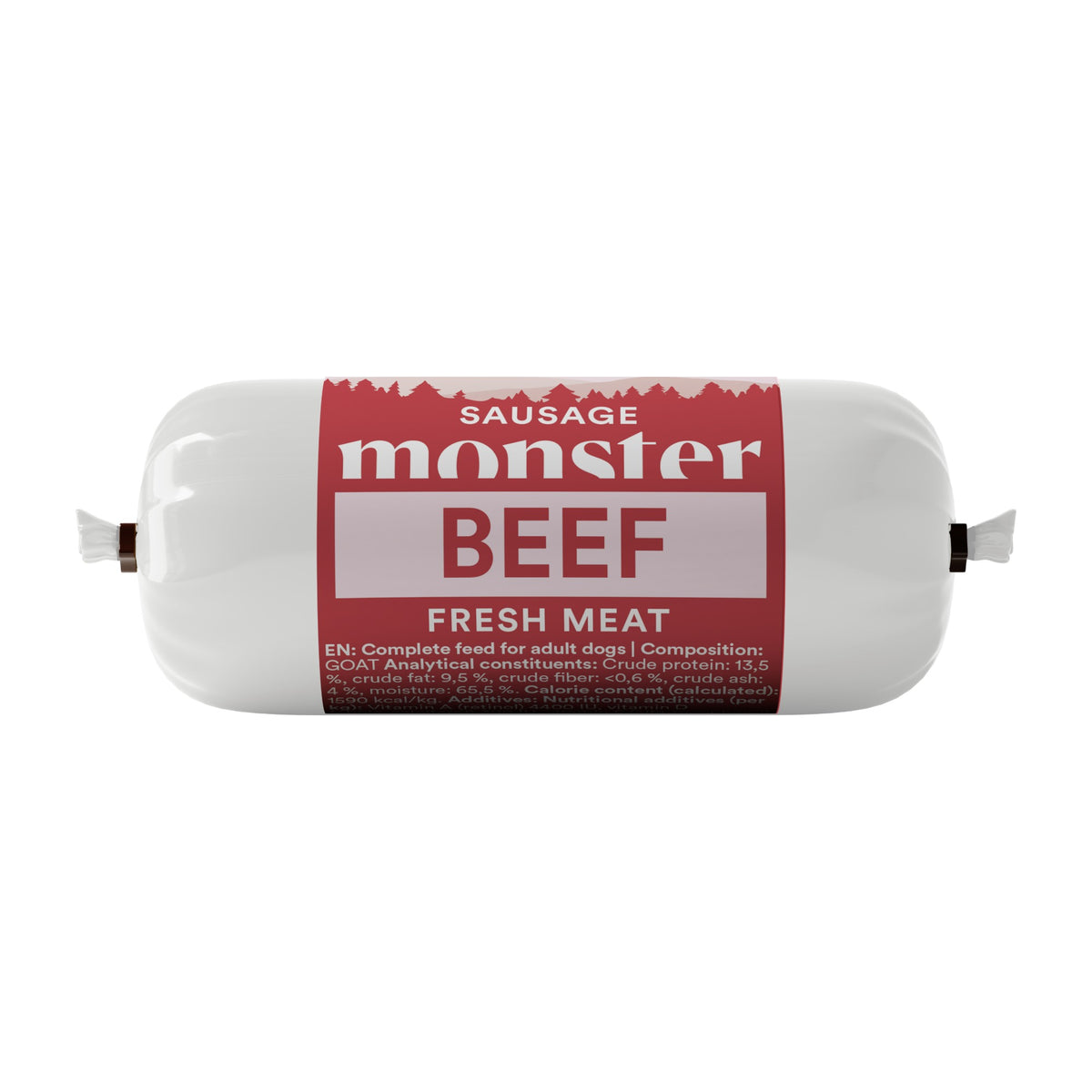 Monster Dog Sausage Beef 80 g, godiskorv för hund