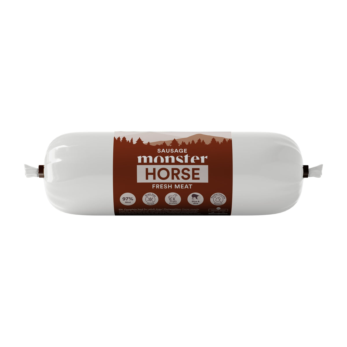 Monster Dog Sausage Horse 400 g, godiskorv för hund