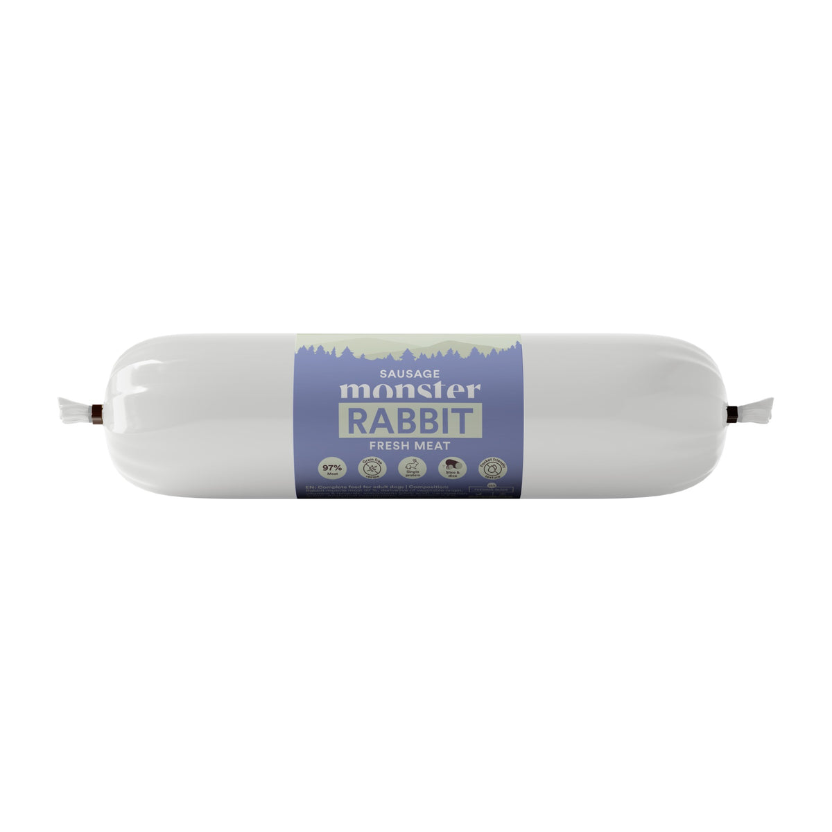 Monster Dog Sausage Rabbit 200 g, godiskorv för hund