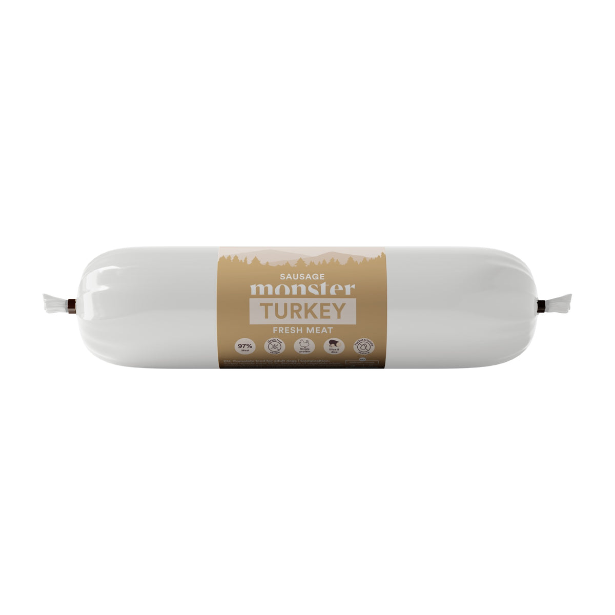 Monster Dog Sausage Turkey 200 g, godiskorv för hund