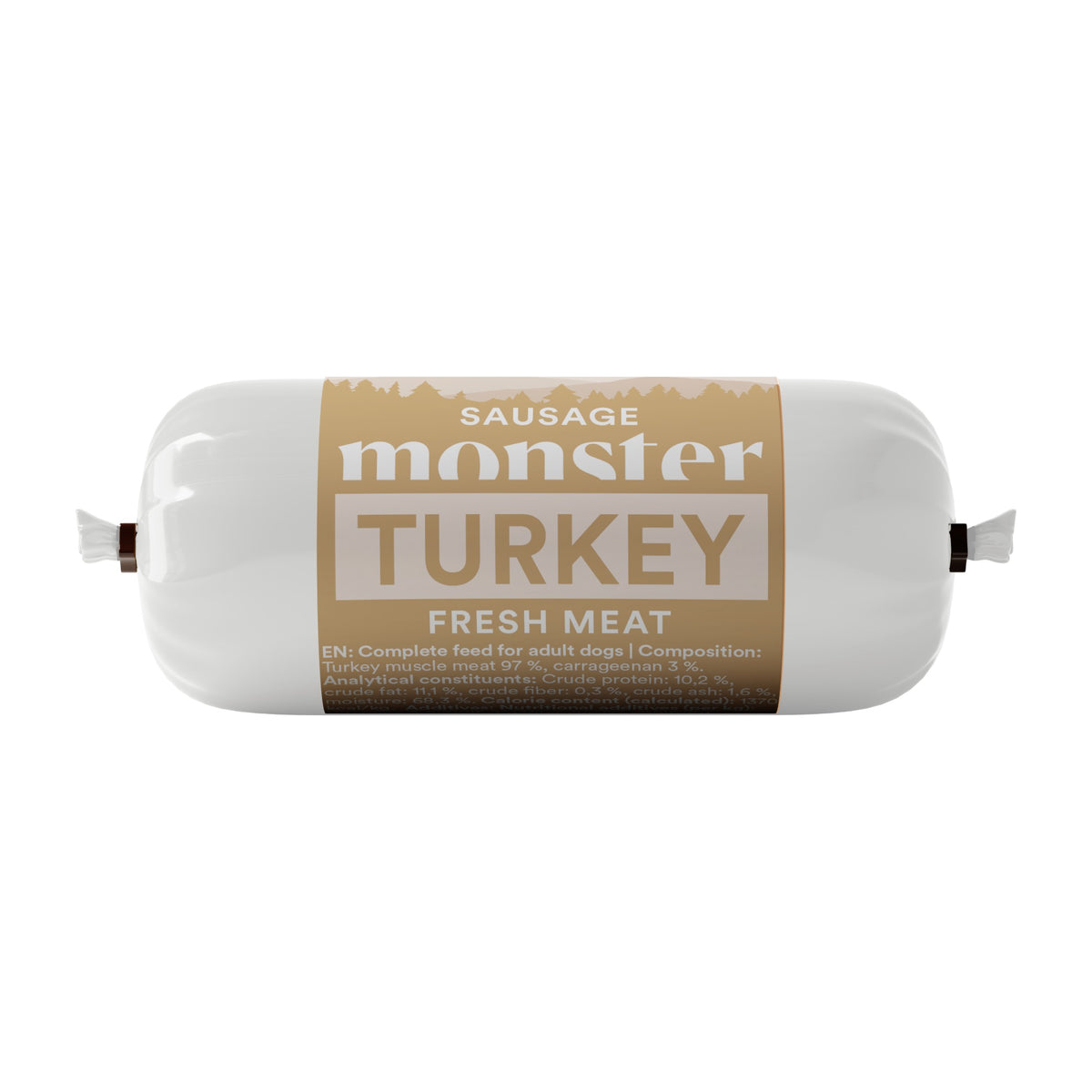 Monster Dog Sausage Turkey 80 g, godiskorv för hund