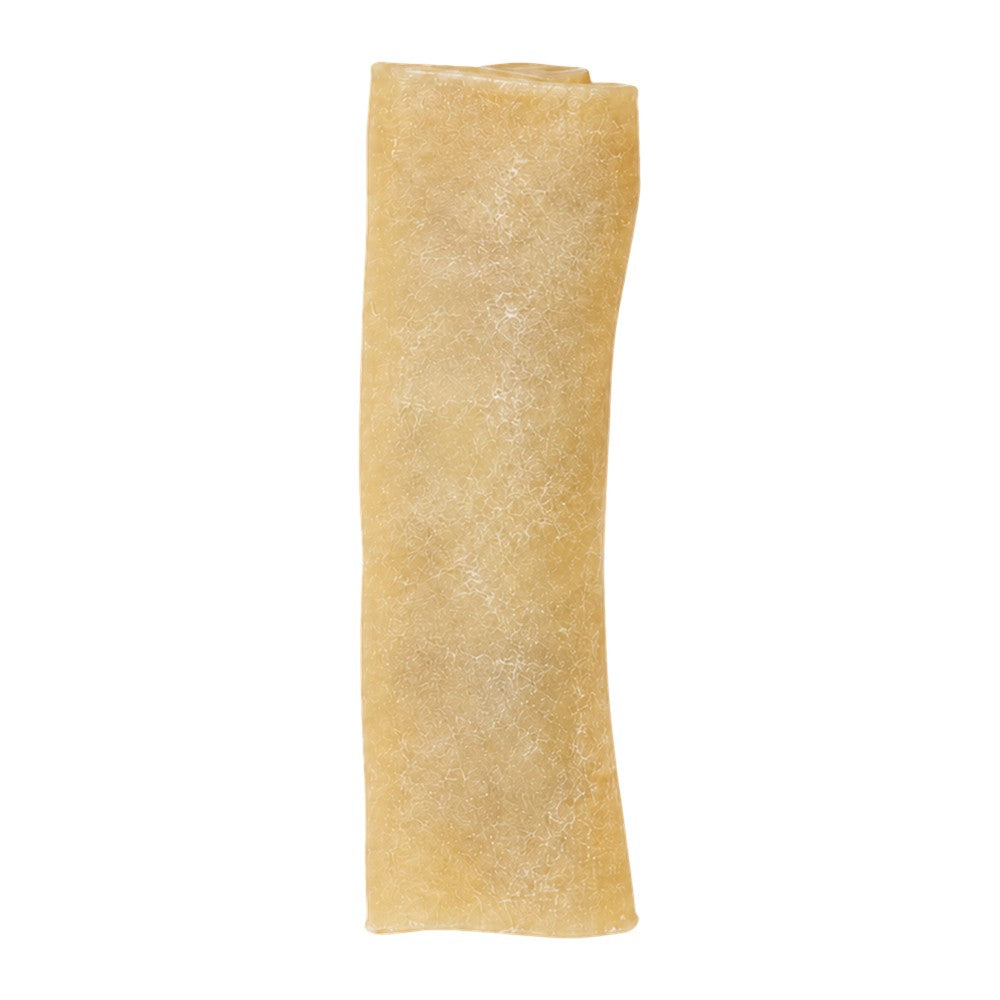 Monster Extra Strong Beef Roll M, ca 20 cm rulle av svensk nöthud mot vit bakgrund