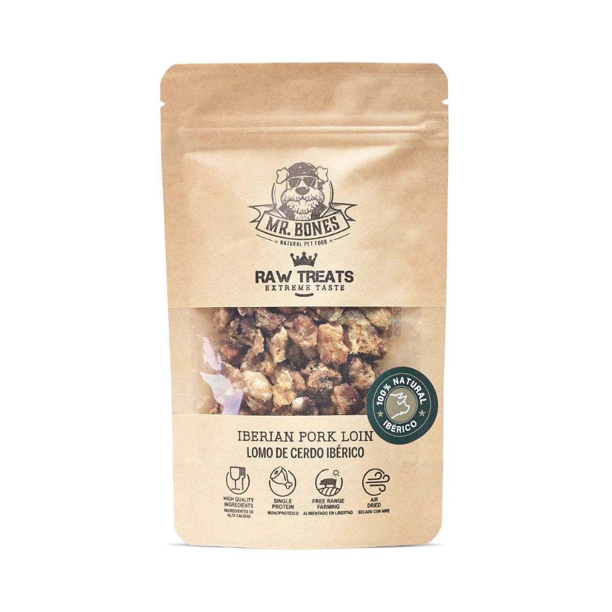 Mr. Bones Raw Treats iberisk fläskkarré i påse 45 g