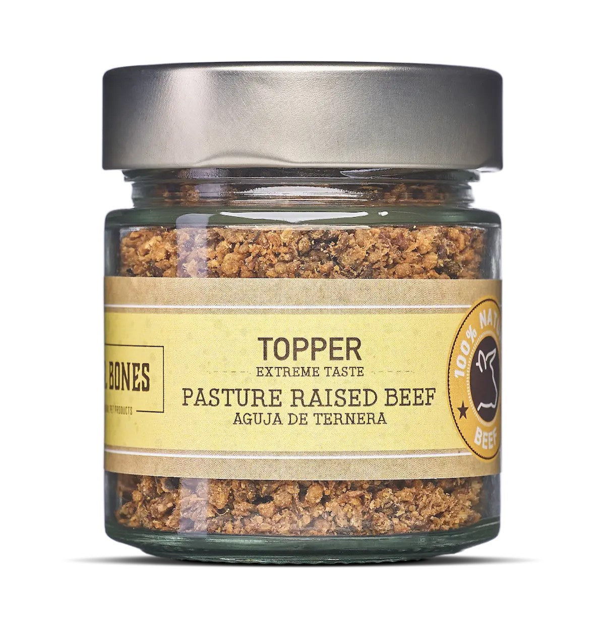 Mr. Bones Topper nötkött i glasburk 100 g