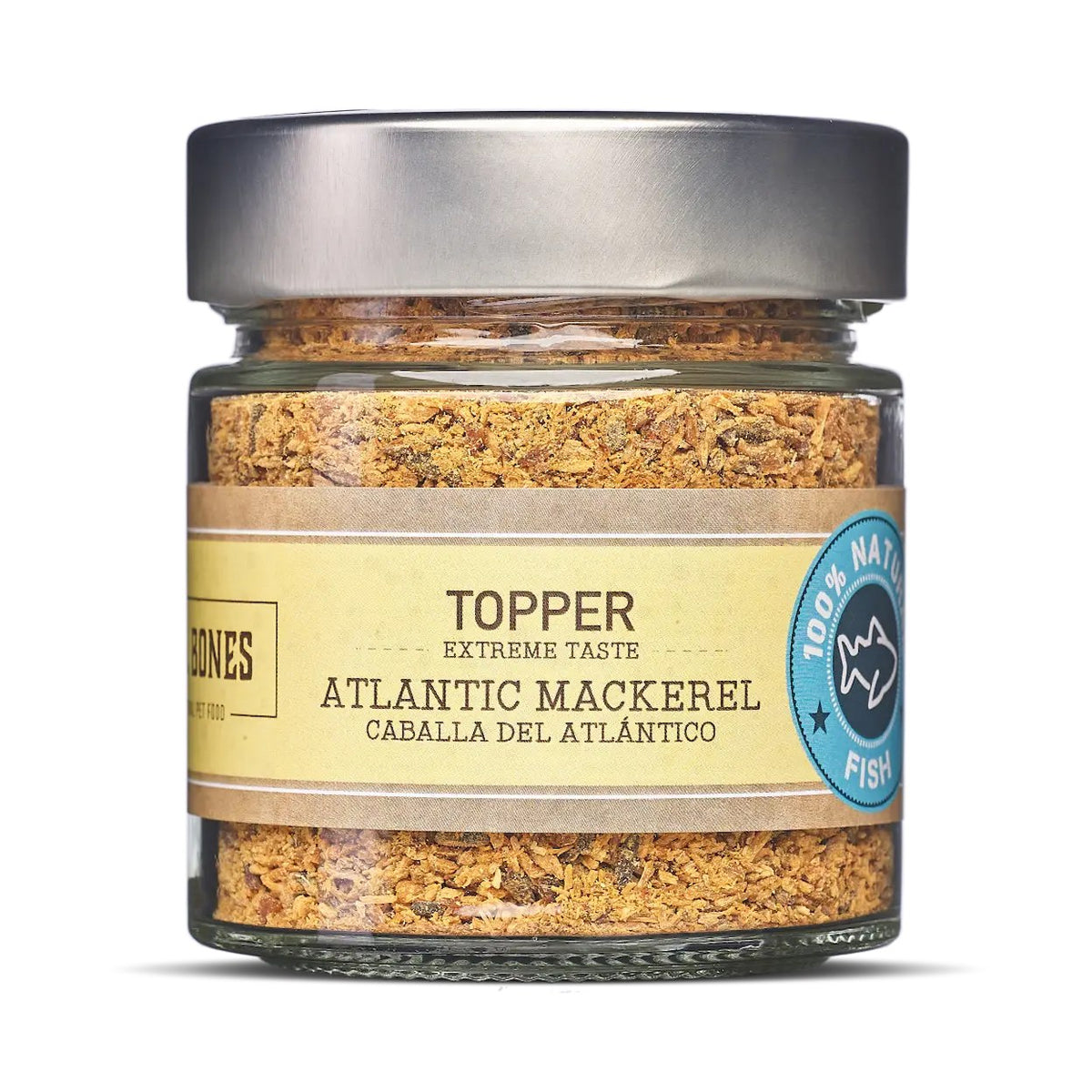 Mr. Bones Topper makrill i glasburk 100 g