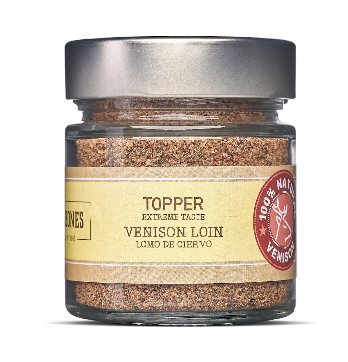 Mr. Bones Topper vild hjort i glasburk 100 g