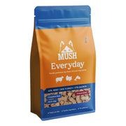 MUSH Everyday Blue frystorkat helfoder nöt, kalkon och lax 400g förpackning